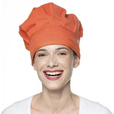 Imagem de Chapeu do Chef - Touca Mestre Cuca LARANJA Unisex Regulavel - Utensili