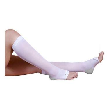 Imagem de Meia 3/4 Compressão Antitrombo 15-21mmhg - Varipress, G, Branco