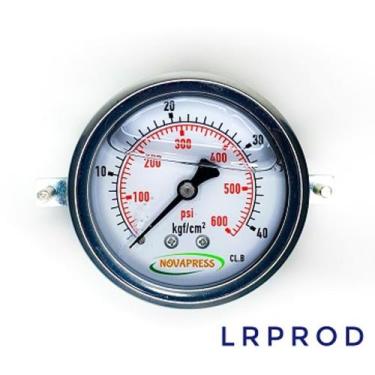 Imagem de Manômetro horizontal -diam.63mm (2. 1/2 ) com escala de 0-40 KGF/CM2 x