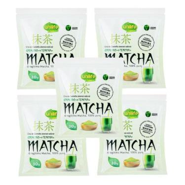 Imagem de Kit 5 Un Matcha Premium Legitimo 30g 100% Puro - Chá Natural Em Pó Veg