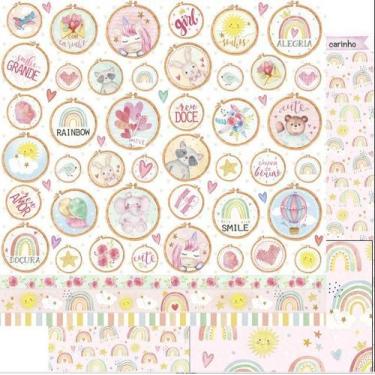 Imagem de Papel Scrapbook Dupla Face ColecÃO AlgodÃO Doce Sd-1158 30,5x30,5cm Li