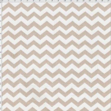 Imagem de Tecido Estampado para Patchwork - Chevron Tom Tom Bege Cor 03 (0,50x1,