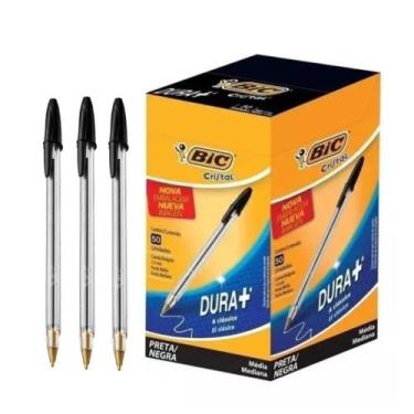 Imagem de Caneta Esferográfica Bic Ponta Média Cristal Preta c/50