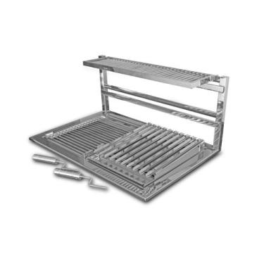 Imagem de Suporte para Churrasqueira em Aço Inox Slim - JX Metais