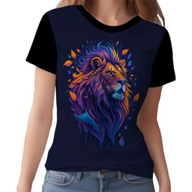 Imagem de Camisa Camiseta Leão Rei da Selva Savana Rosto Estampa HD 5 - Enjoy Sh