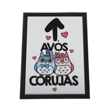 Imagem de Quadro Com Moldura Avõs Coruja - Quadros Tac
