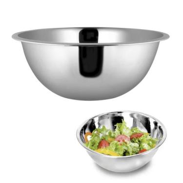 Imagem de Bowl inox saladeira 24cm tigela bacia cozinha - YAZI