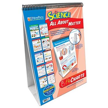 Imagem de All About Matter Conjunto Flip Chart (3ª a 5ª série) - 10 quadros laminados de escrita/limpeza, gráficos de dupla face montados no cavalete com guia de atividades