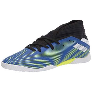 Imagem de adidas Tênis de futebol infantil unissex Nemeziz .3, Equipe azul royal/branco/preto, 15