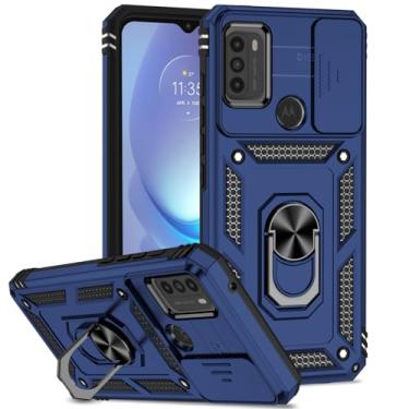 Imagem de Tothedu Capa para Moto G50 5G, capa para Motorola G50 5G XT2149-1 com capa deslizante para câmera, anel giratório de 360° integrado com suporte magnético à prova de choque para Motorola Moto G50 5G