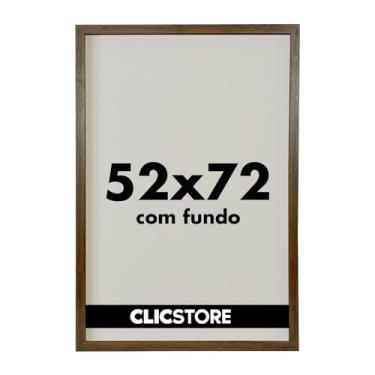 Imagem de Moldura Quadro 52x72 cm para Quebra Cabeça Grow Puzzle 1000 peças Quadro s/Vidro para Decoração Parede Sala Escritório (Tabaco)