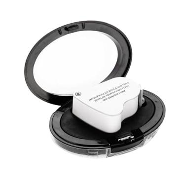 Imagem de Lupa portátil de bolso com lente dupla 30X 60X com LED para verificação de joias, resistente e leve com caixa de armazenamento