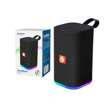 Imagem de Caixa de Som Bluetooth Multimídia com LED RGB preta- Som Potente - Design Moderno