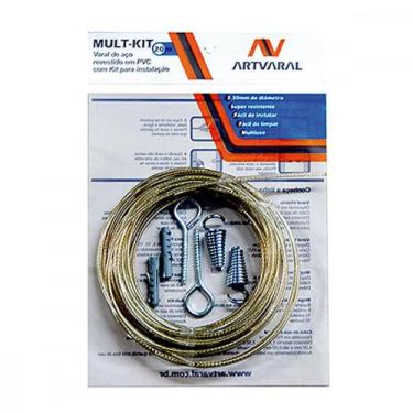 Imagem de Varal De Aco Multi 20Mt 3,30Mm C/Kit - ART VARAL