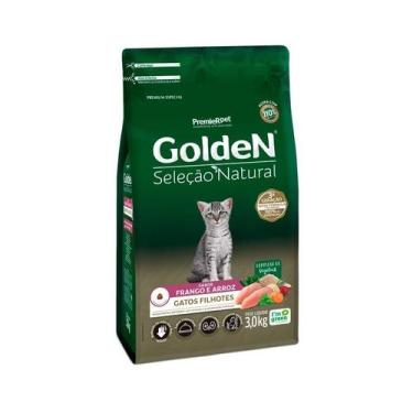 Imagem de Ração Golden Seleção Natural Gatos Filhotes Frango Arroz 3kg - PREMIER