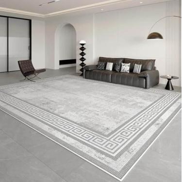 Imagem de Tapete minimalista fácil de limpar, aconchegante, confortável, sala de estar, tapetes grandes, decoração moderna para casa, quarto, tapete de luxo para vestiário, AX070,3,C, 200X200CM
