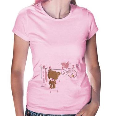 Imagem de Baby Look É uma menina - Foca na Moda, Rosa bebê, P