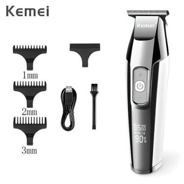 Imagem de Máquina Cortar Cabelo E Aparar Pelos Kemei Km-5027 100V/220V - Kemei 5