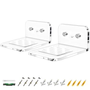 Imagem de ELETIUO Suporte universal de montagem em acrílico Soundbar, compatível com Samsung, JBL, Sony, LG, Bose, Roku, Polk Audio, Vizio, Onn e mais, comporta até 15 kg, suporte de parede