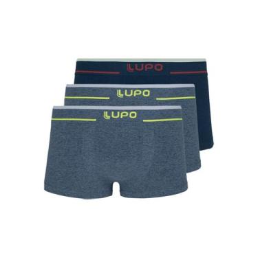 Imagem de Kit com 3 Cuecas Sunga Lupo 526-001 Colorido, Azul marinho, P