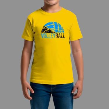 Imagem de Camisa Básica Casual Gola Redonda Volley Somb - RodLiwes, Amarelo, 14