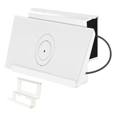 Imagem de Suporte de metal para roteador Starlink Gen 3, padrão 2 em 1, roteador de malha V3 e kit de montagem de fonte de alimentação para roteadores V3 e padrão (branco)