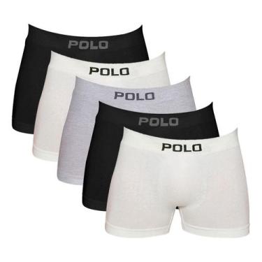 Imagem de Kit 5 Cuecas Boxer Algodão Sem Costura - POLO STAR, Sortido, P
