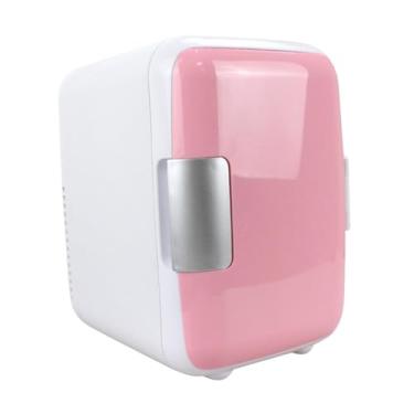 Imagem de YWJLQH Mini refrigerador de geladeira pessoal para carros 4L Cosmetics Cooler for Cosmetics, Rosa