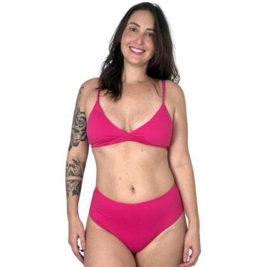 Imagem de Biquini Cintura Alta Plus Size Hot Pant Bojo Soft Plusmind - Plusmind 