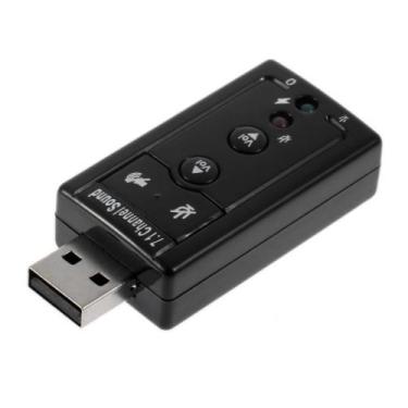 Imagem de Placa De Som Usb P2 P/ Pc -Adaptador De Áudio 7.1 - DTalle Produtos
