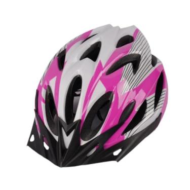 Imagem de kowaku Capacete de bicicleta infantil Capacete de bicicleta Capacete confortável Cheque de queixo Ajuste Choque para patinar esportes ao ar livre de, Rosa Branco