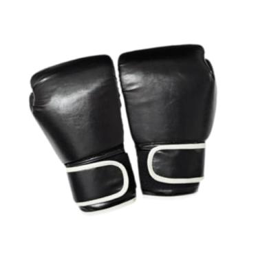 Imagem de YIJU Luvas de boxe Protetores Pu Karate Sparring luvas Guardas para o treino de concorrência profissional de kickboxing Sagrando bolsa pesada, Adultos Negros