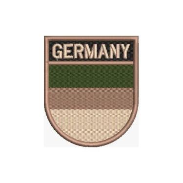 Imagem de BP0081E-003 Bandeira Alemanha Patch Bordado 6,8×8,0cm (D- Arquivo Matriz para bordar)