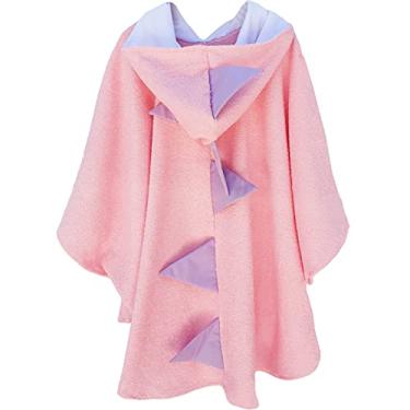 Imagem de Roupão Poncho Dinossauro Fofo Rosa