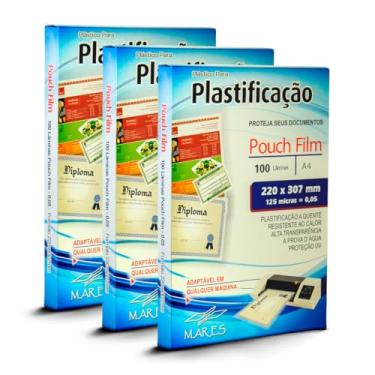 Imagem de Kit 300un Polaseal A4 0,05mm Plástico para Plastificação