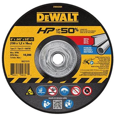 Imagem de DEWALT Roda de corte de metal DW8426H, eixo 5/8-11, 15 cm por 0,045 polegadas