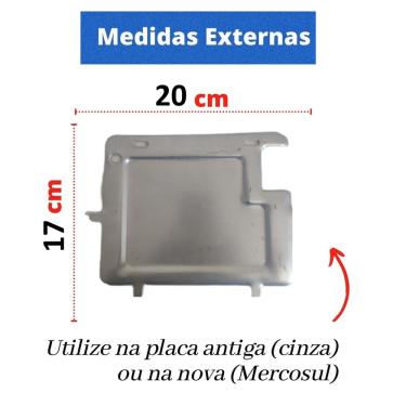 Imagem de Suporte Protetor Moldura Placa Moto Padrão Novo Mercosul Universal Honda yamaha