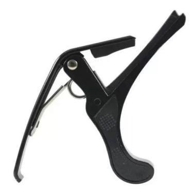 Imagem de Capotraste de Alumínio para Violão - MXT - Modelo MC-28G Preto - Design Ergonômico e Durável