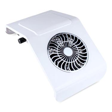 Imagem de Coletor Aspirador Sugador Pó Unhas Gel Fibra De Vidro Branco