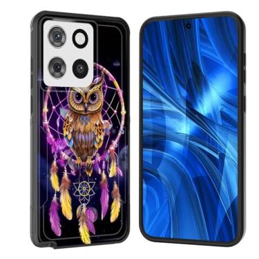 Imagem de JHYYTUJTYP Capa para Moto G Stylus 5G 2025, [Teste de queda de grau militar] Capa protetora resistente à prova de choque resistente para Motorola Moto G Stylus 5G 2025, coruja apanhador de sonhos