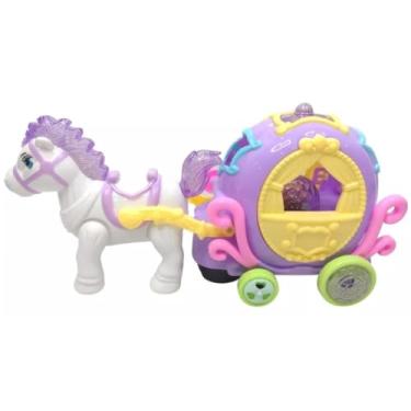 Imagem de Carruagem Da Princesa, Brinquedo Bate Volta Gira, Com Som E Luzes (Roxa)