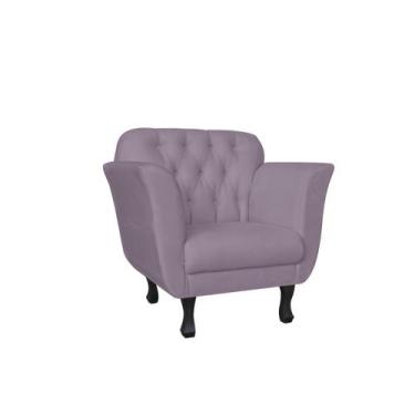 Imagem de Kit Namoradeira + 1 Poltrona Decorativa Dália Suede Rosê Pés Madeira M