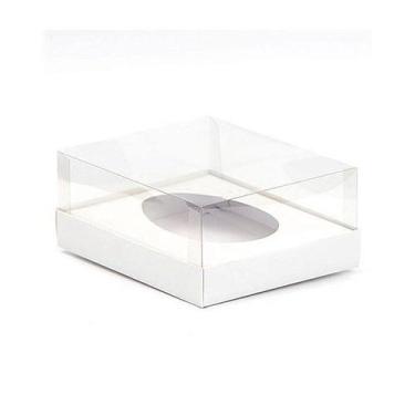 Imagem de Caixa Ovo de Colher  Meio Ovo de 100g a 150g  11x12x7cm  Branca  5unid