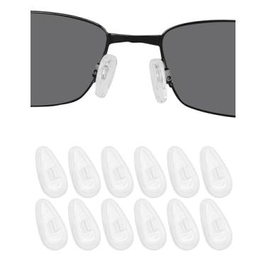 Imagem de DROGO 6 pares de almofadas de nariz de substituição de silicone macio para Oakley Whisker/WireTap/Crosshair 2.0 OO4044/Meio fio 2.0/placa de metal/liquidificador 6B óculos/óculos de sol