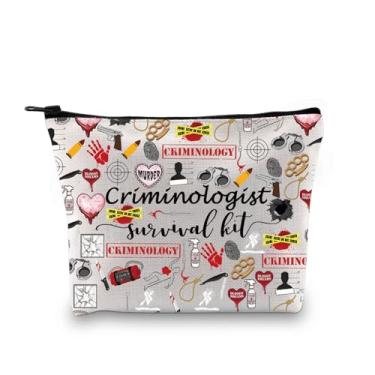 Imagem de GJTIM Criminologista cientista forense presente de investigador cena de crime presente criminologia presente de formatura kit de sobrevivência criminologista, Survival Criminologist 2 bolsas, Medium