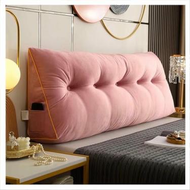 Imagem de LGEOELIAS Travesseiro de cunha de leitura para cabeceira, encosto triangular de cunha para cabeceira, elástico respirável, para hotéis, sofás-cama, tatami, sofás, cadeiras de balanço