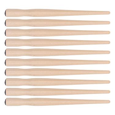 Imagem de 10 PCs Pen Pen Soliclente Confortável Portador de Madeira Cômica de Madeira Pintura Arte Inglês Caligrafia Rosa Comic. Trabalho:. Exótico. Caligrafia. (Cor de madeira)