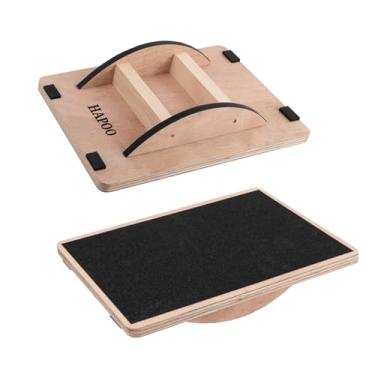 Imagem de Balance Board Wobble Board for Adults Anti-Slip Balance Board for Physical Therapy Standing Desk Core Strength Wooden Balance Board Rocker Board