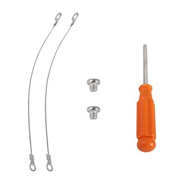 Imagem de Holicfun Corrente de segurança antiqueda para Google Nest Cam (bateria) e câmera externa SimpliSafe, pacote com 2