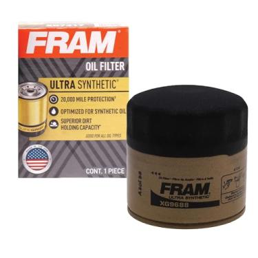 Imagem de FRAM Filtro de óleo ultra sintético com proteção de 20.000 milhas, XG9688 com SureGrip (pacote com 1)